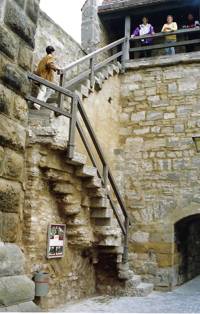 Stairs up to walk around the top of the wall from Author Ian Kent
